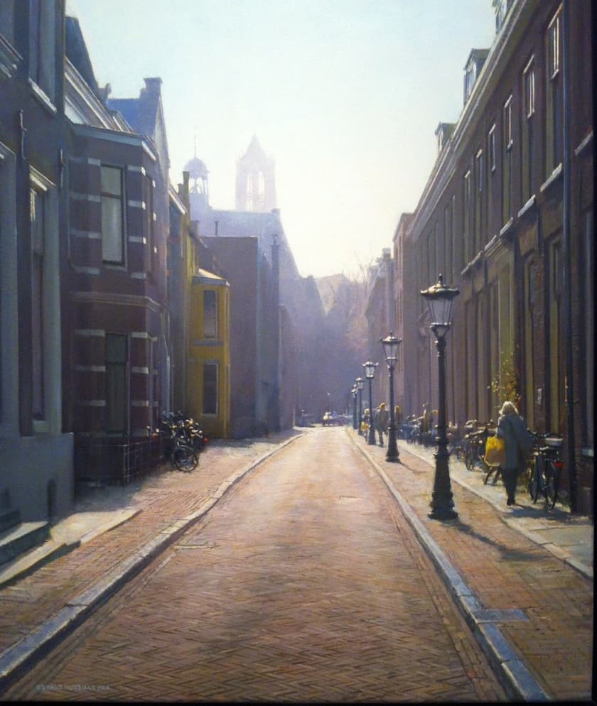 Straat in Tegenlicht Utrecht, werk van Gerard Huysman