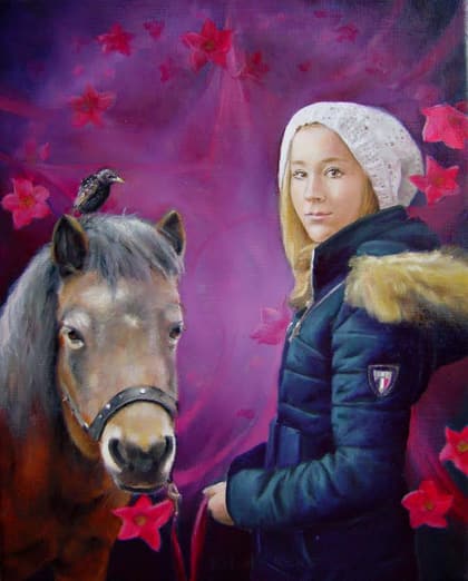Meisje met Pony, werk van Rob de Reus